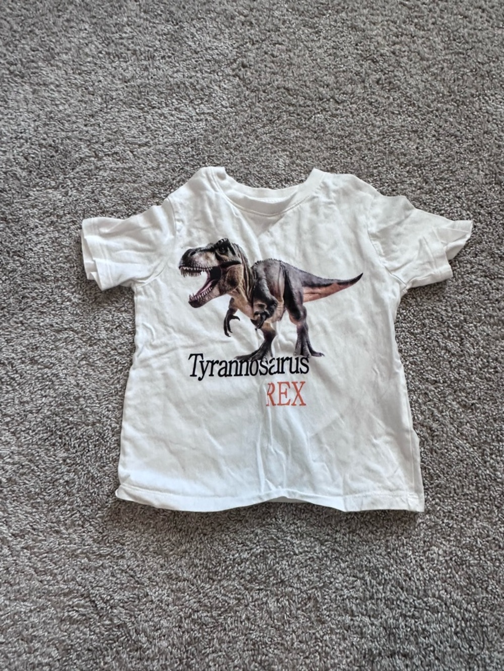 H&M White Kids T-Shirt with Tyrannosaurus Rex Graphic